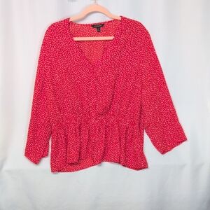 Red Polka Dot Women's Top